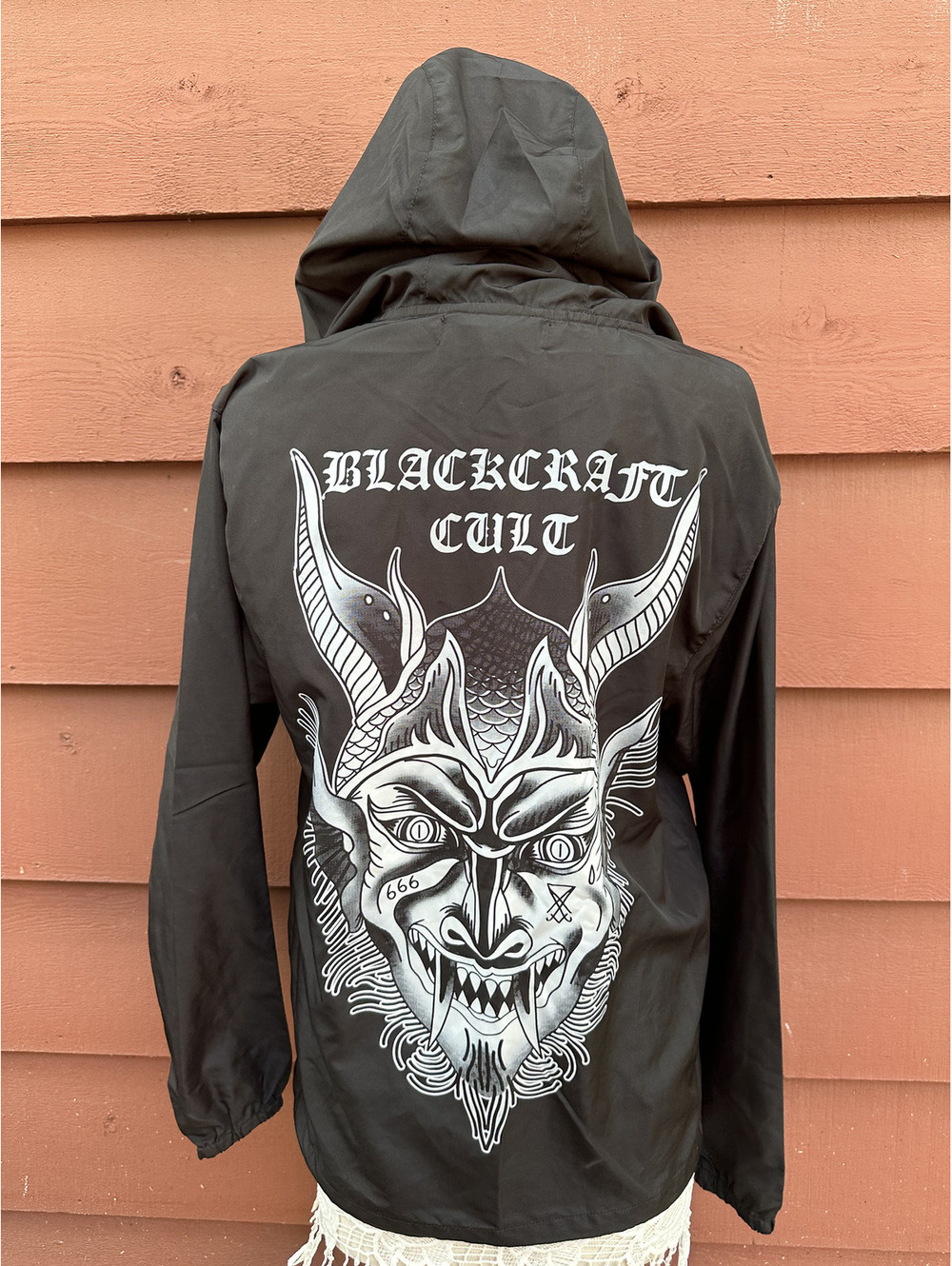 BlackCraft Cult The Destroyer Windbreaker Jacket Black Grunge